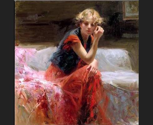 Silent Contemplation painting - Pino Silent Contemplation art painting